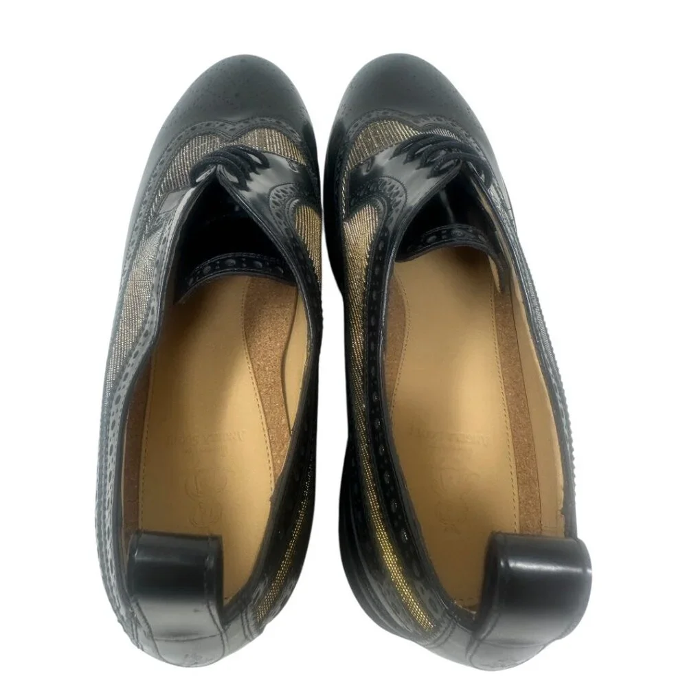 The Office of Angela Scott Miss Lucy Derby Black & Gold Platform Oxford 43 / 13